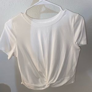 White crop top with twist